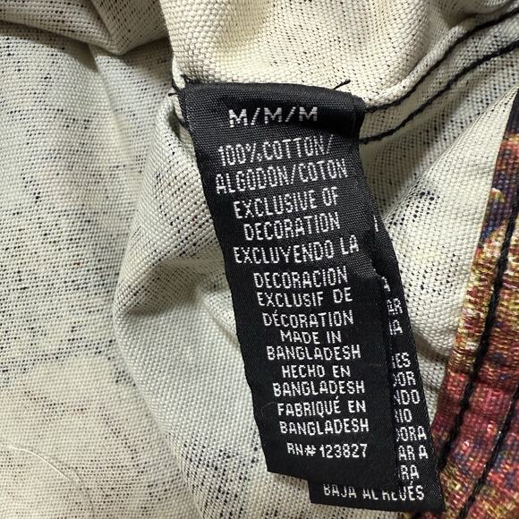 Fresh Prints of Bel-Air Floral Jacket Men M Black Multi Cotton Zip Up Streetwear - Picture 6 of 11